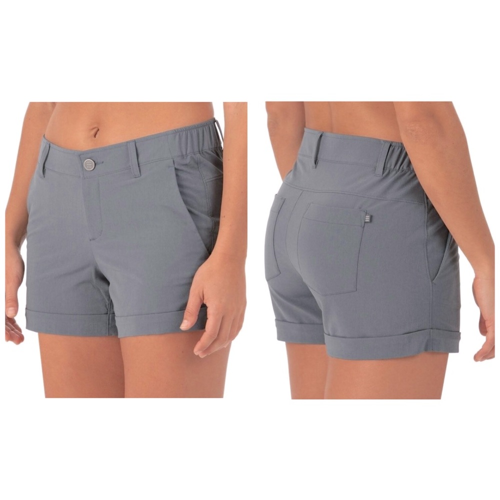 Free Fly Women’s Gray Active Outdoor Bamboo Blend Utility Shorts